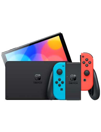 کنسول بازی نینتندو سوییچ مدل Nintendo Switch OLED Neon Red & Blue