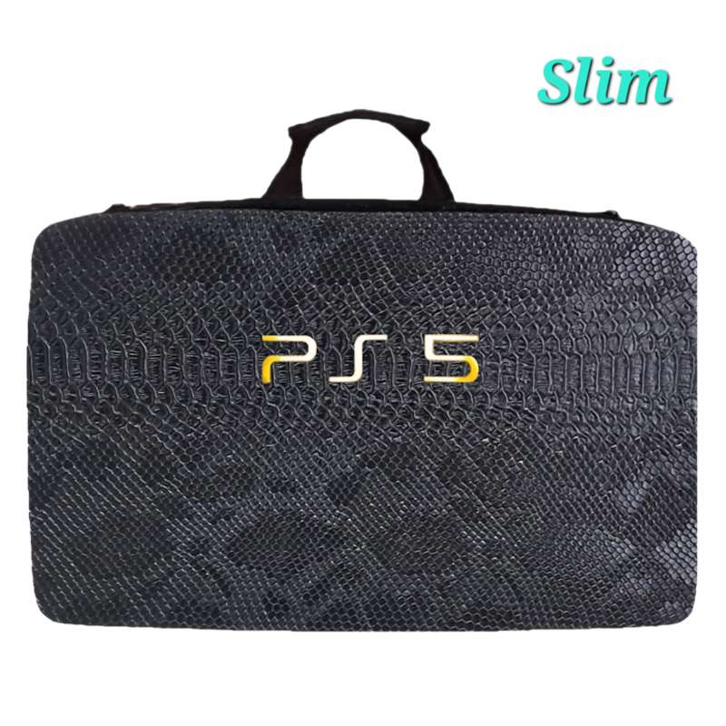 کیف چرمی حمل کنسول PS5 slim طرح پلنگی - Image 7
