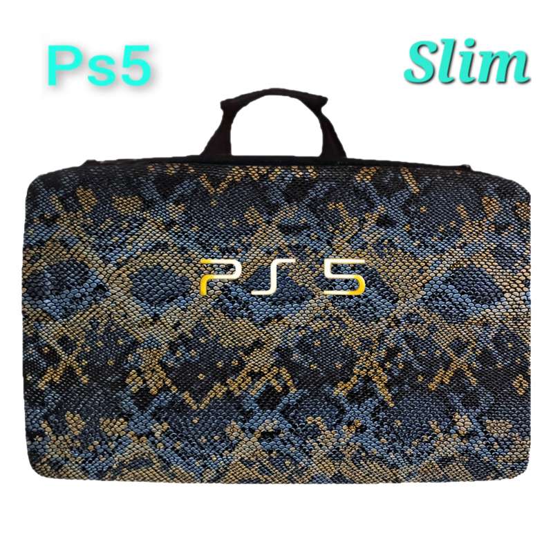 کیف چرمی حمل کنسول PS5 slim طرح پلنگی - Image 8