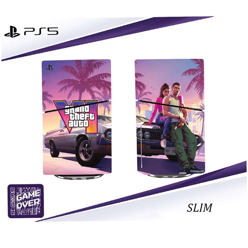 برچسب کنسول PS5 SLIM (GO) طرح GTA VI - Image 2