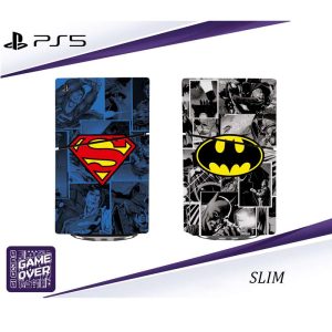 برچسب کنسول PS5 SLIM (GO) طرح سوپرمن و بتمن