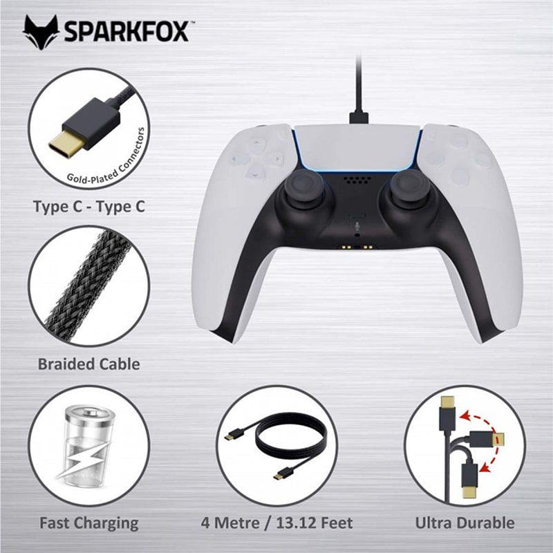 کابل شارژ و دیتای SparkFox USB-C مناسب دوال سنس مدل W20P501 - Image 7