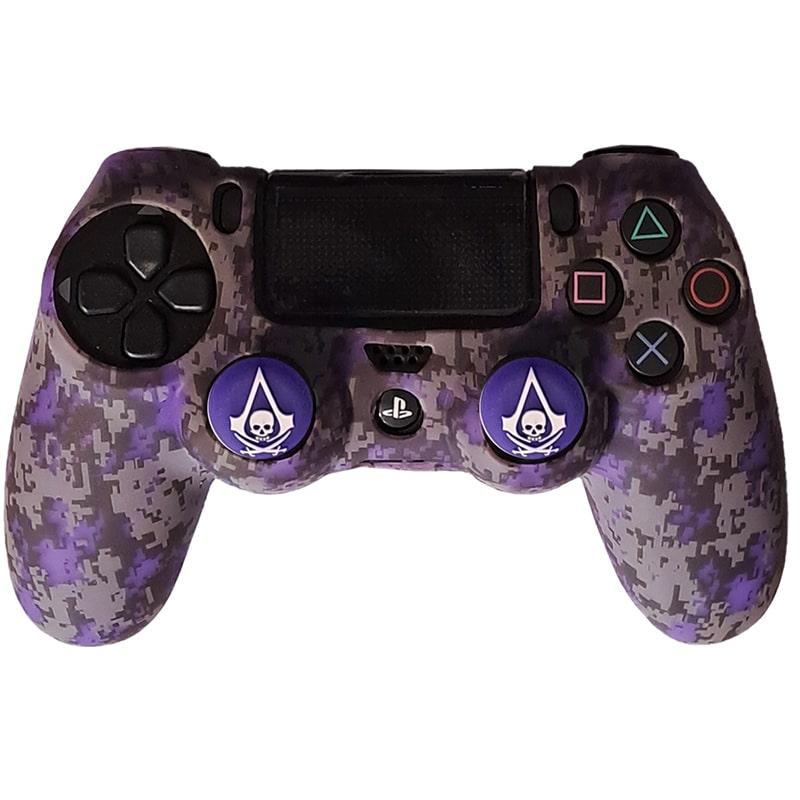 روکش دسته PS4 طرح ارتشی پیکسلی بنفش - Image 2