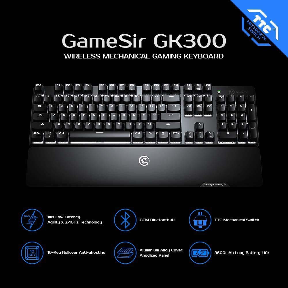 خرید کیبورد بی سیم گیم سیر مدل GameSir GK300 - Image 6