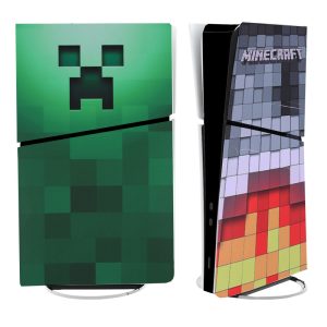 برچسب کنسول PS5 SLIM (GO) طرح ماینکرافت