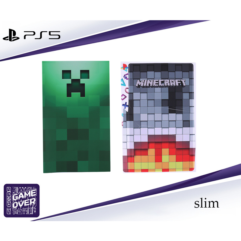 برچسب کنسول PS5 SLIM (GO) طرح ماینکرافت - Image 3