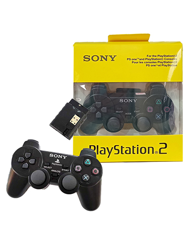 دسته بازی بی سیم PS2 دانگل دار جعبه دار