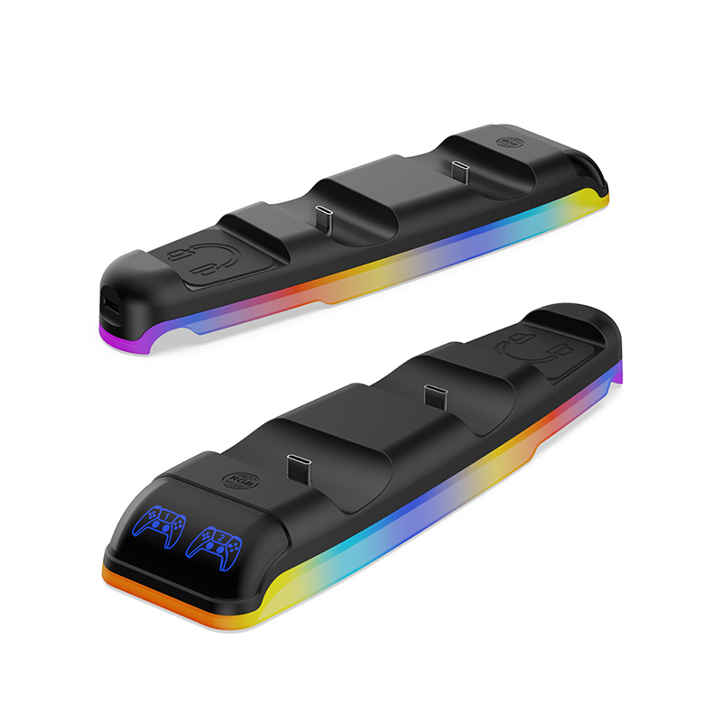 پایه شارژر دسته PS5 اسلیم دابی مدل TP5-3597 RGB - Image 4