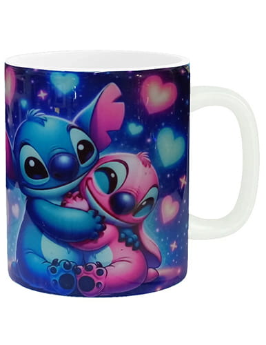 ماگ گیمینگ سرامیکی طرح استیچ و آنجل Stitch