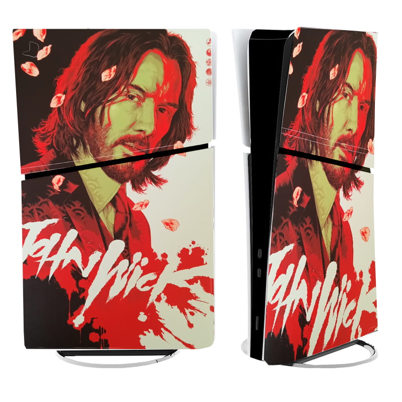 برچسب کنسول PS5 SLIM (GO) طرح جان ویک John Wick - Image 2