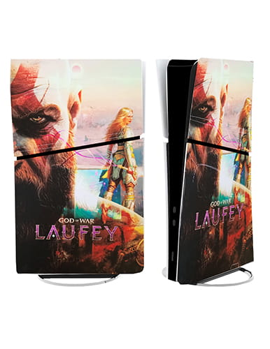 برچسب کنسول PS5 SLIM (GO) طرح GOD OF WAR LAUFEY