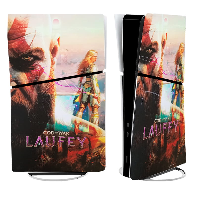 برچسب کنسول PS5 SLIM (GO) طرح GOD OF WAR LAUFEY - Image 2