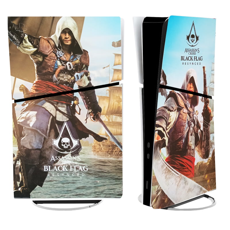 برچسب کنسول PS5 SLIM (GO) طرح ASSASSINS CREED BLACK FLAG - Image 2