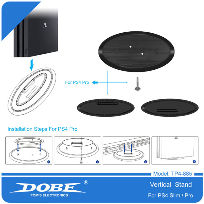 خرید استند عمودی پلی استیشن 4 اسلیم و پرو مدل DOBE TP4-825 - Image 3