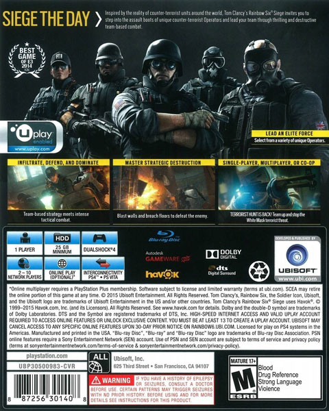 Tom Clancys Rainbow Six Siege Ps4 ریجن 2 - Image 2